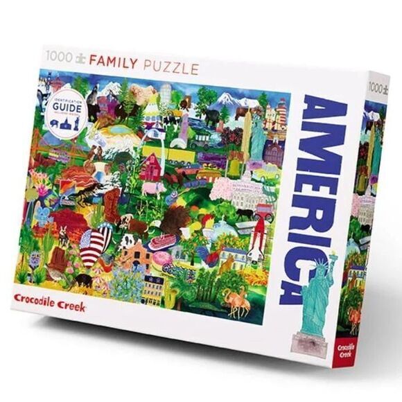Crocodile Creek Rare America Collage 1000 Piece Puzzle New in‎ Sealed Box - Picture 1 of 3